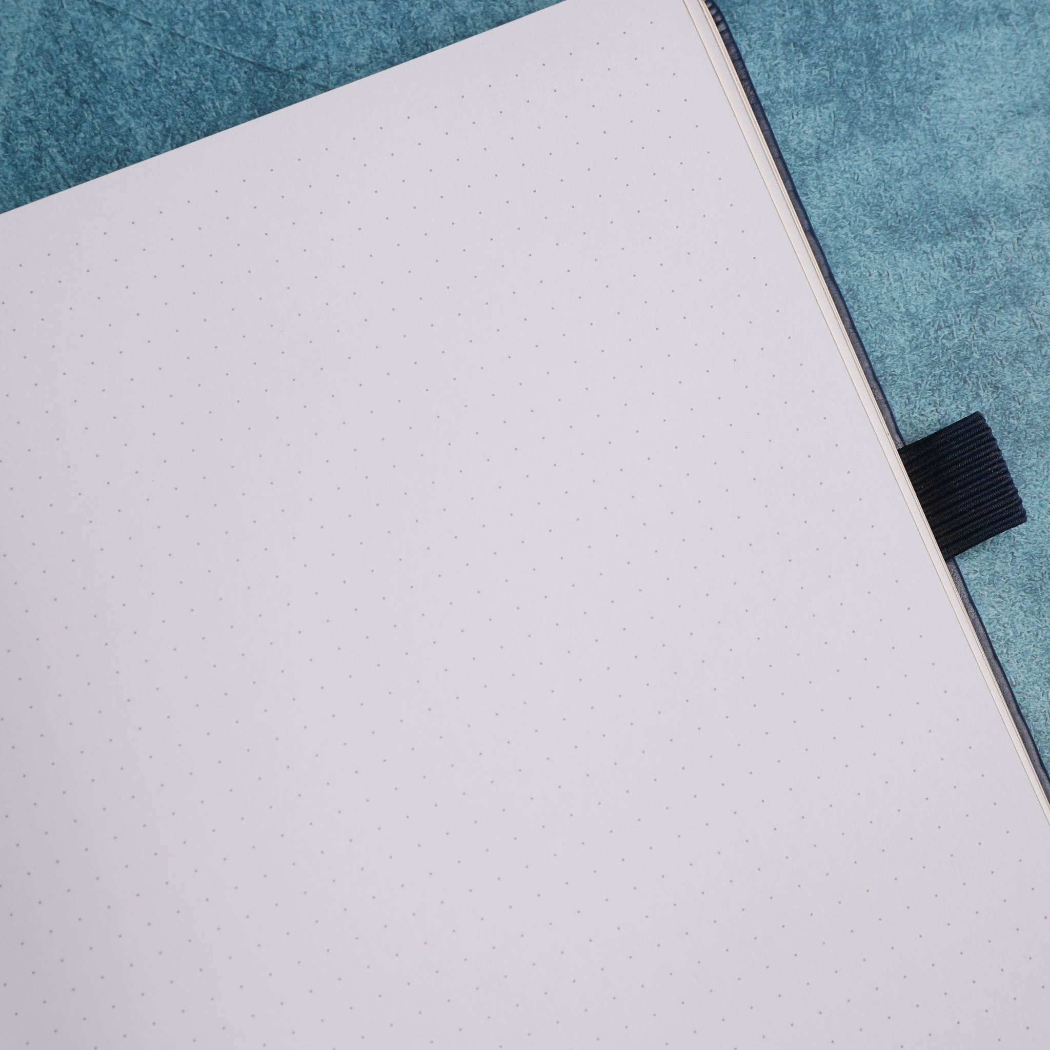 8x8 Square Crane Dot Grid Notebook - Dark Blue