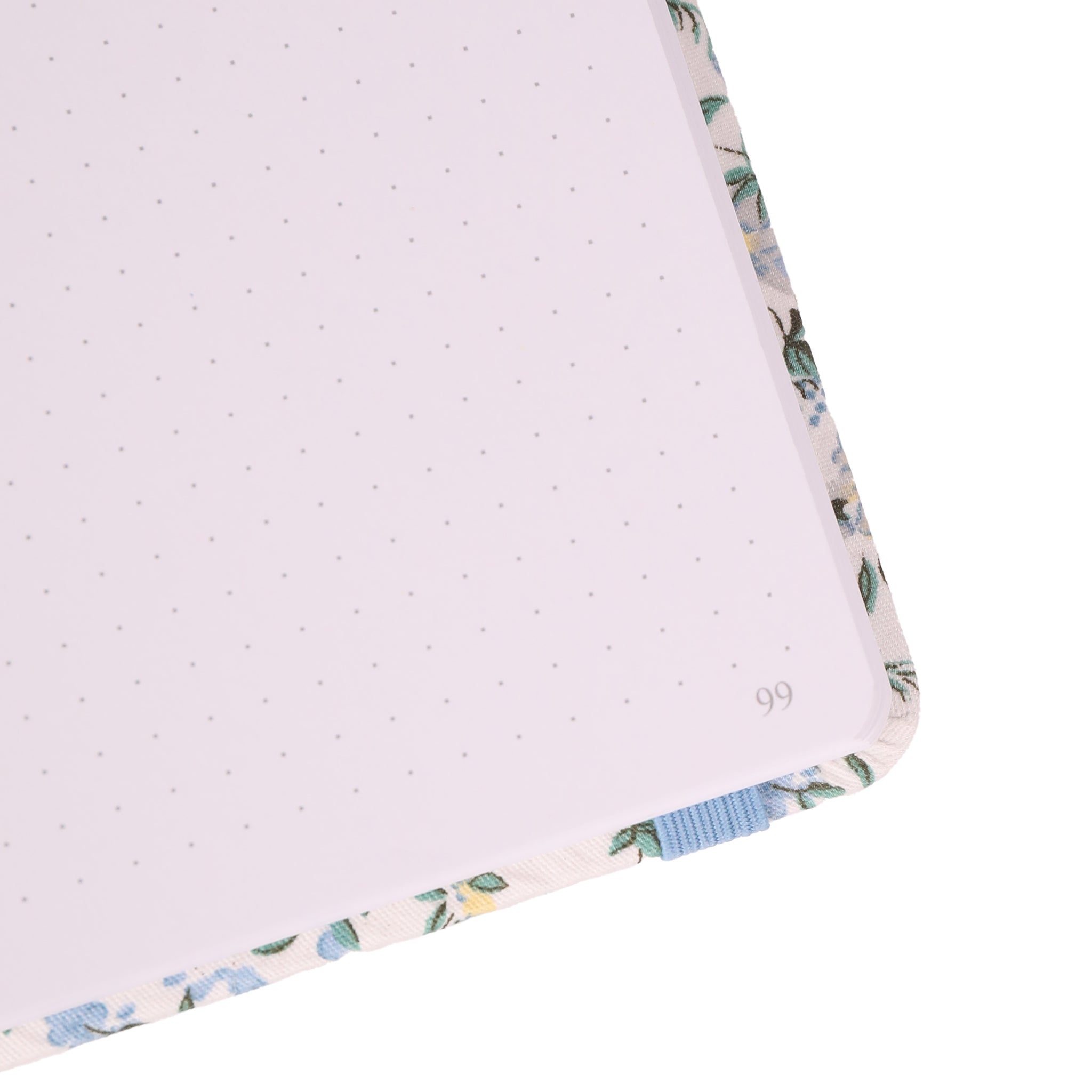 8x8 Square Floral Dot Grid Notebook - Blue