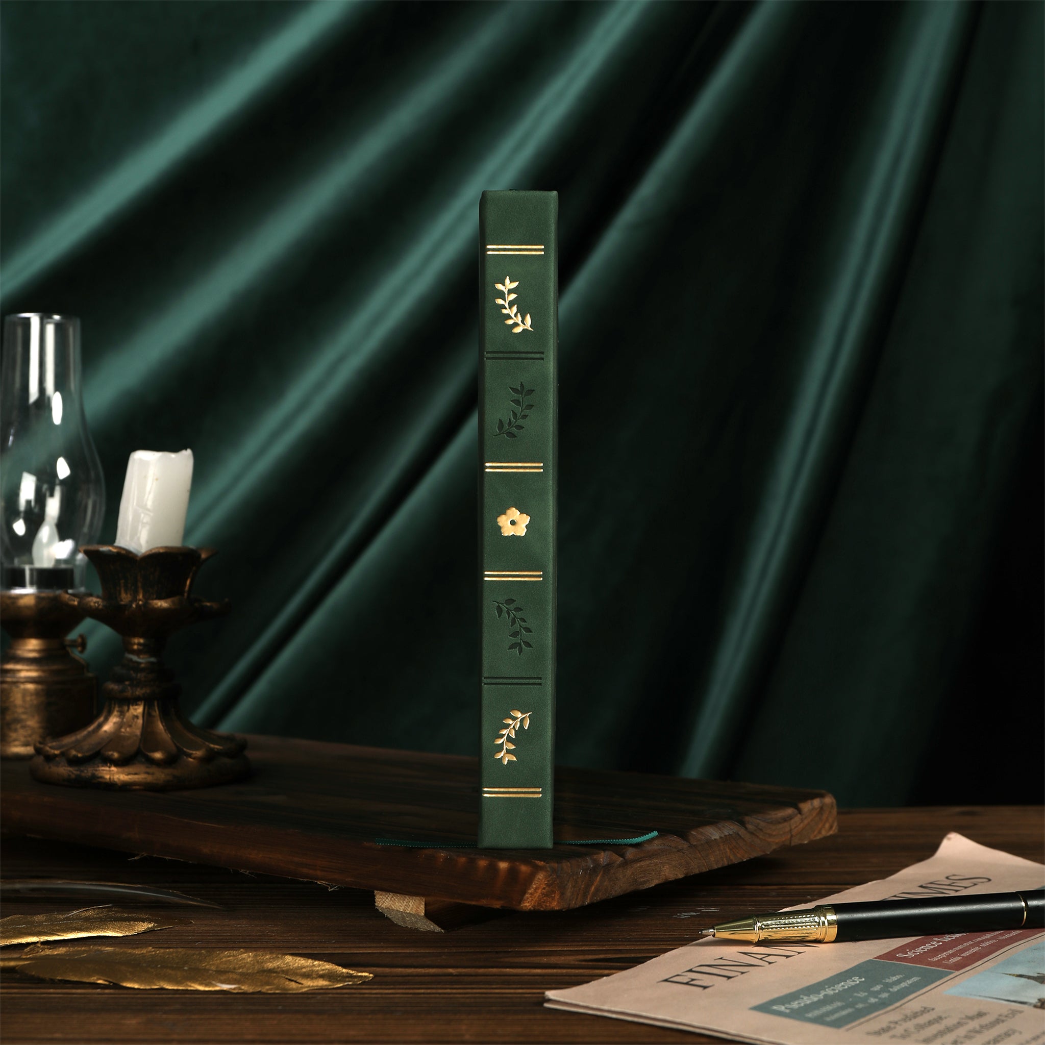 8x8 Square Moonlight Melody Dot Grid Notebook - Green