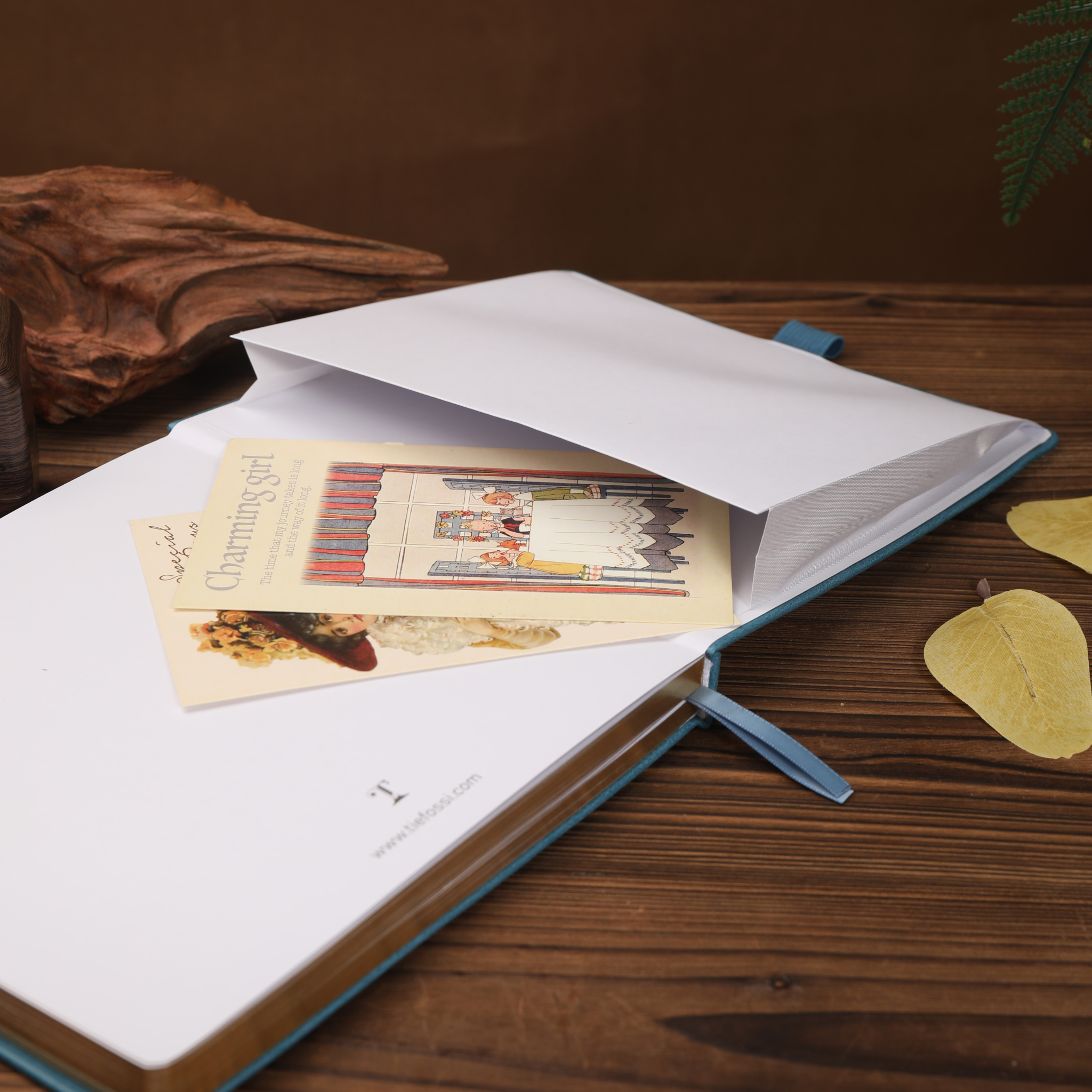 8x8 Square Wetlands Dot Grid Notebook - Lake Blue