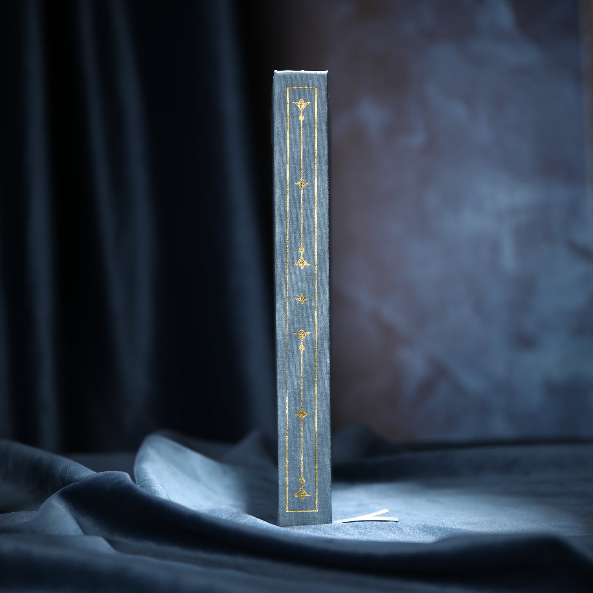 A5 Gold Vintage Dot Grid Notebook - Blue