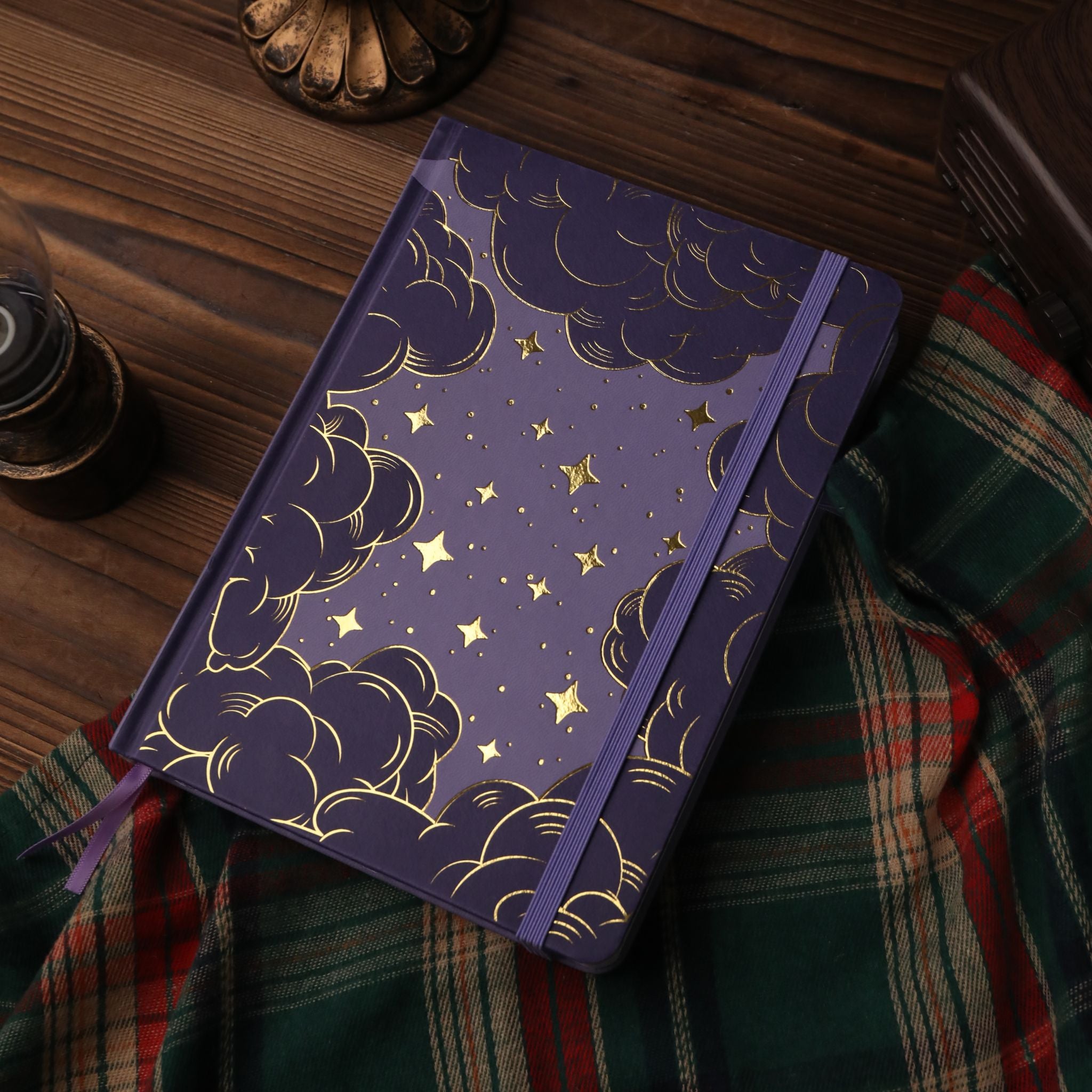 A5 Starry Sky Dot Grid Notebook - Purple