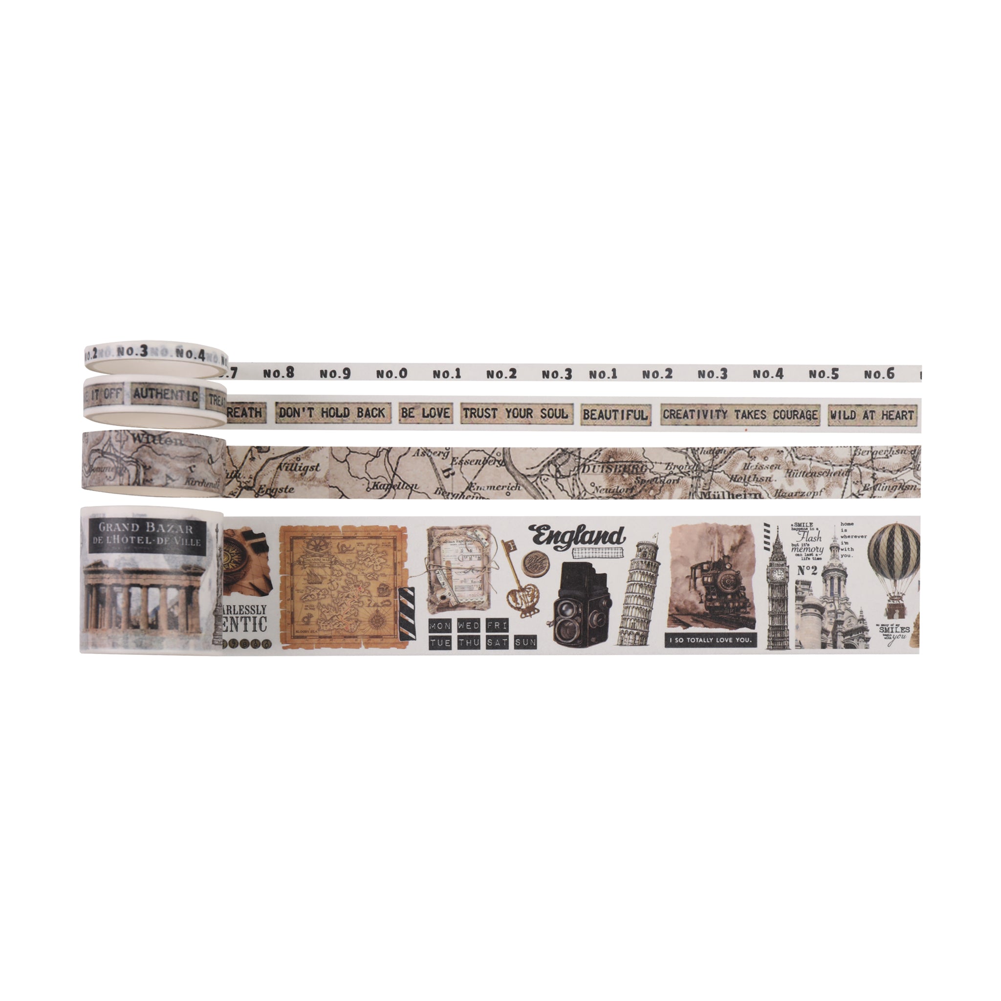 A Memorable Past Washi Tape - Vintage Ⅰ - Set of 8