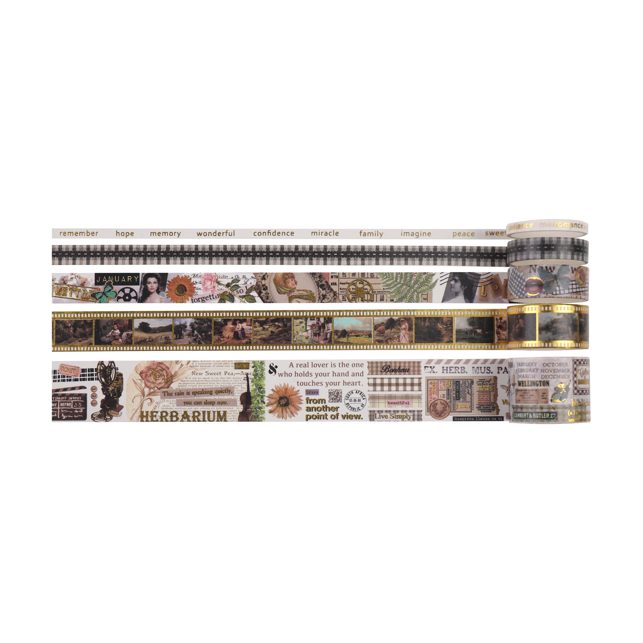 A Memorable Past Washi Tape - Vintage Ⅲ - Set of 8