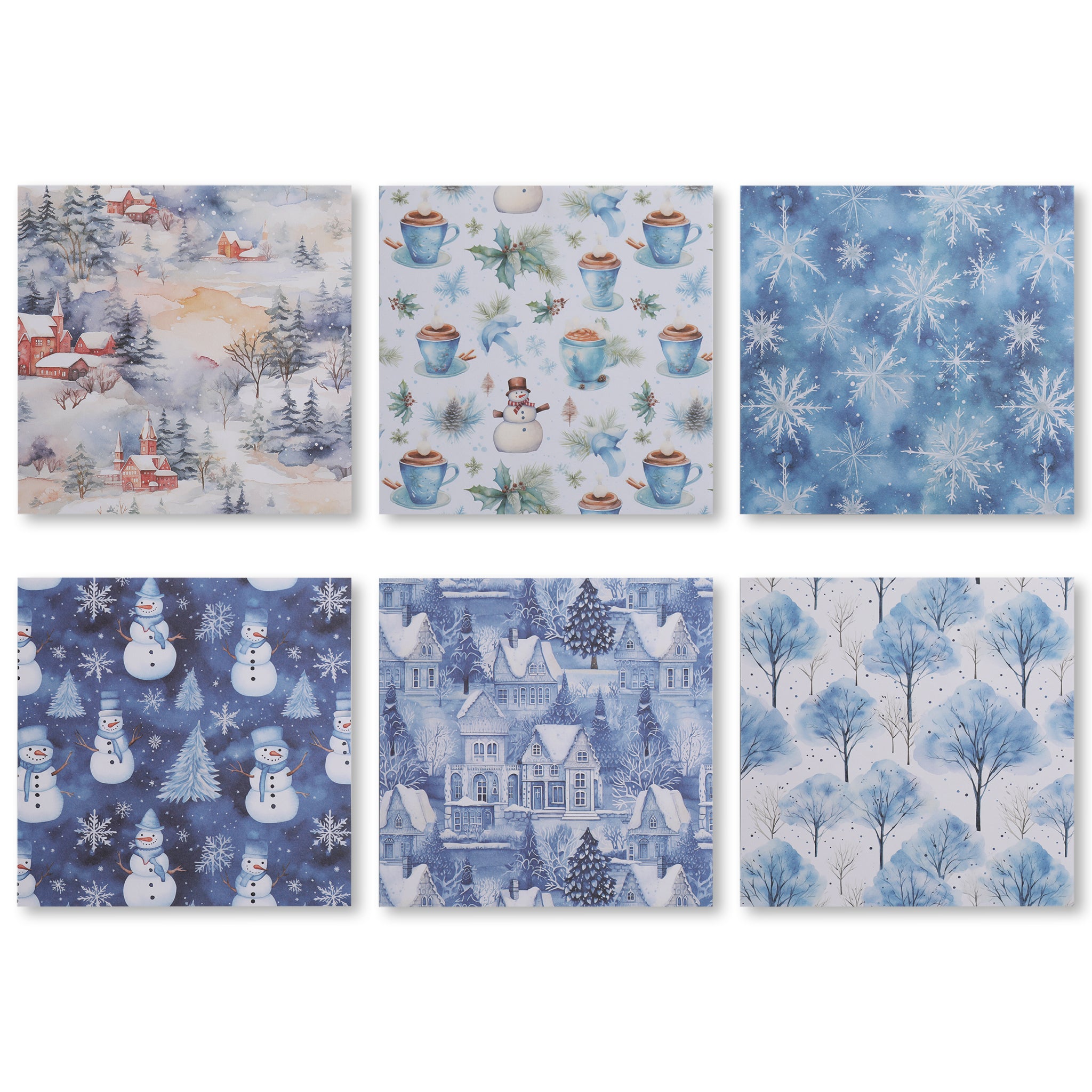 Christmas Let It Snow Scrapbook Paper - 12 Sheets