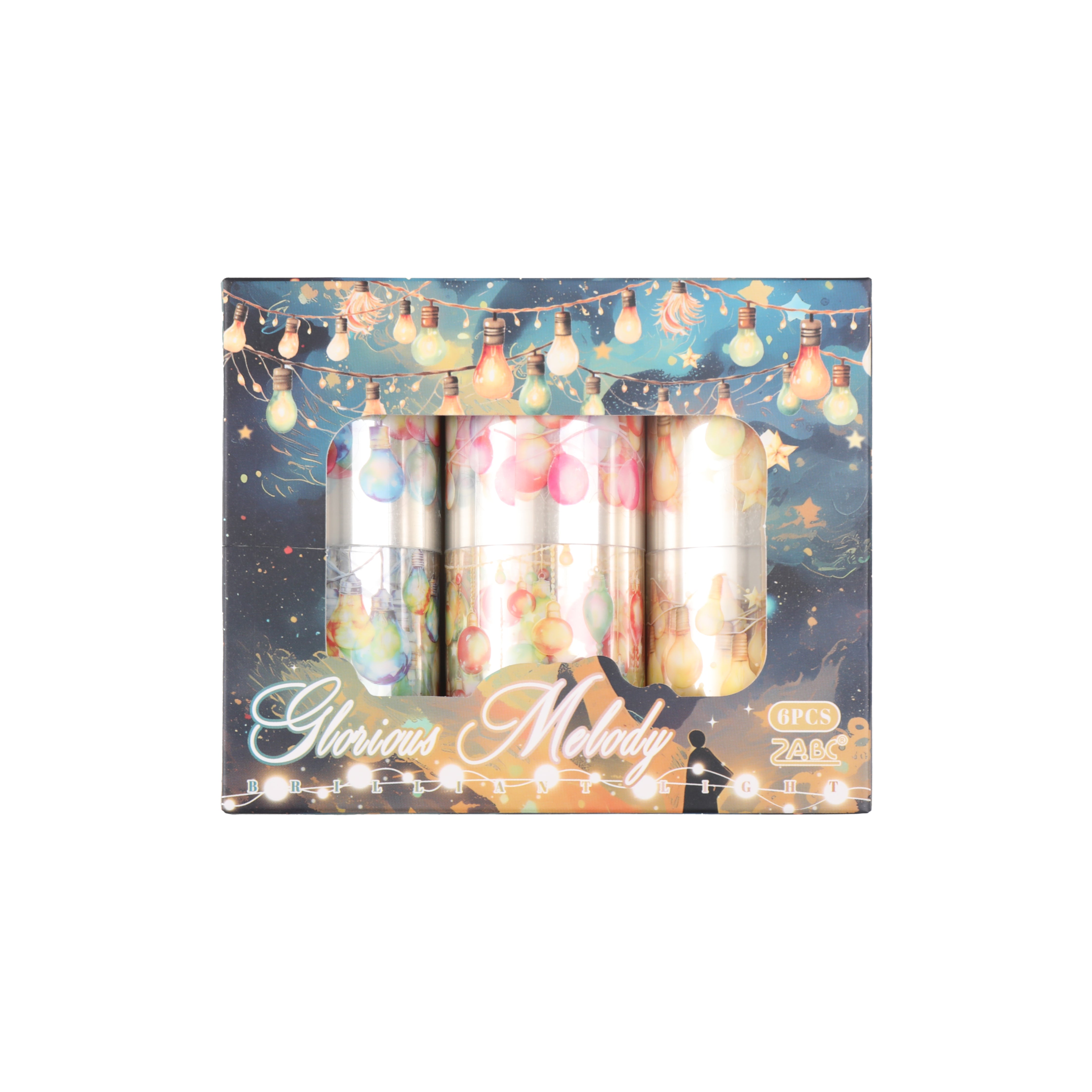 Festive Lights PET Tape - Set of 6