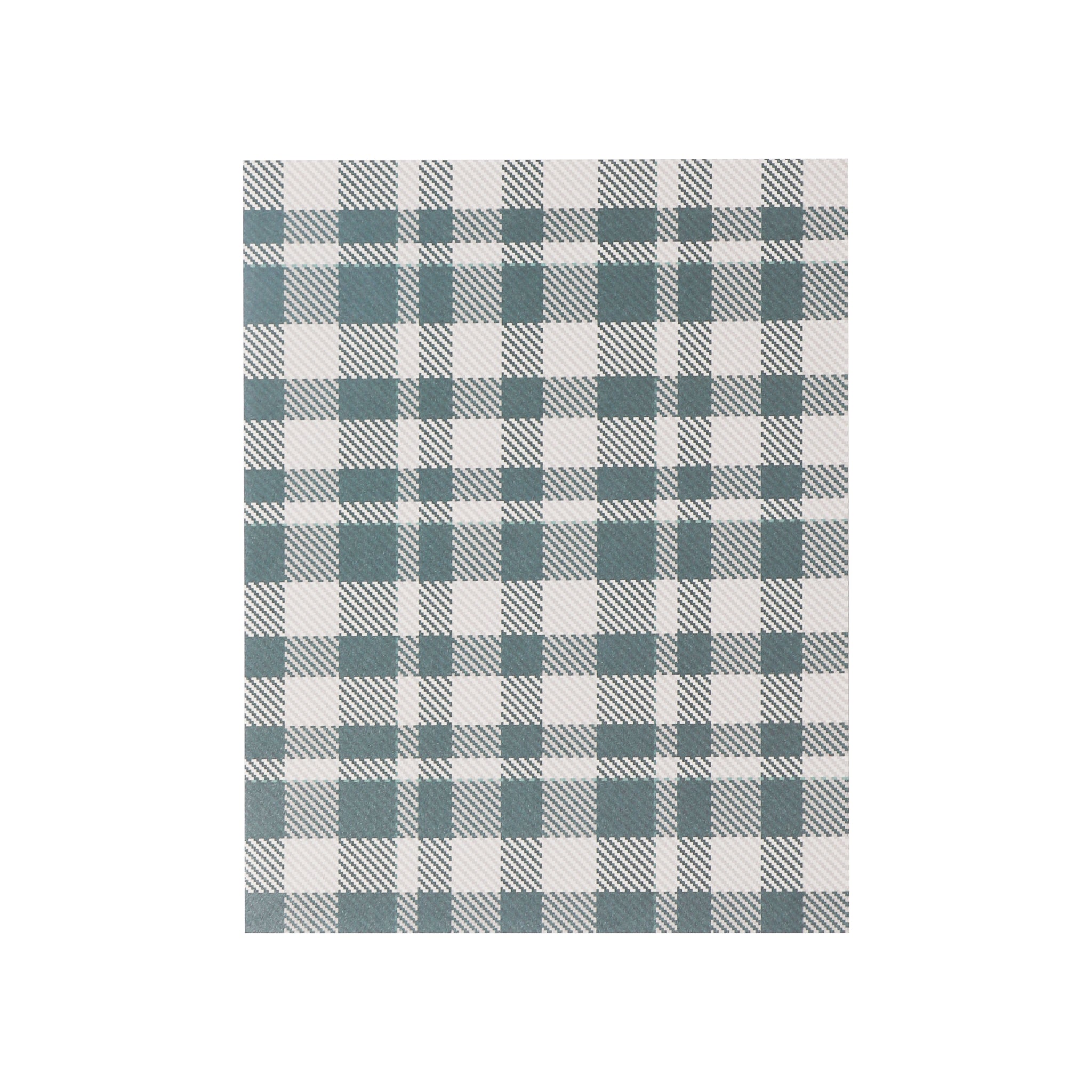 Green Plaid Scrapbook Paper - 12 Sheets