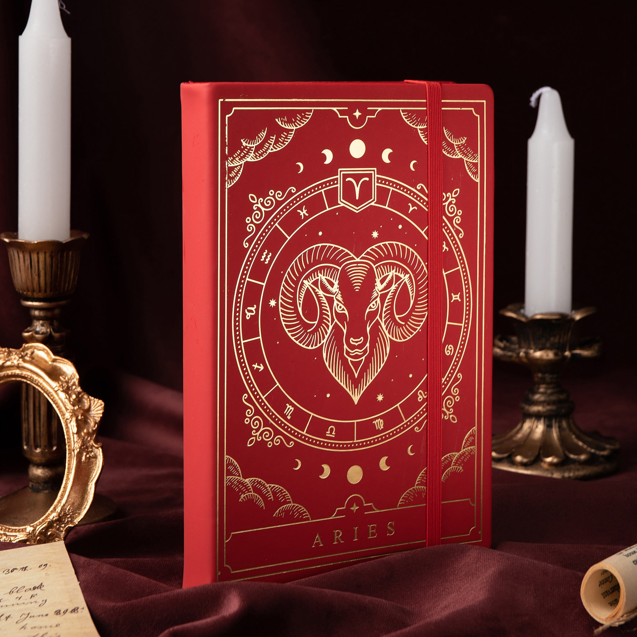 Leather Zodiac Constellation Bullet Journal - A5 - Dotted - Aries