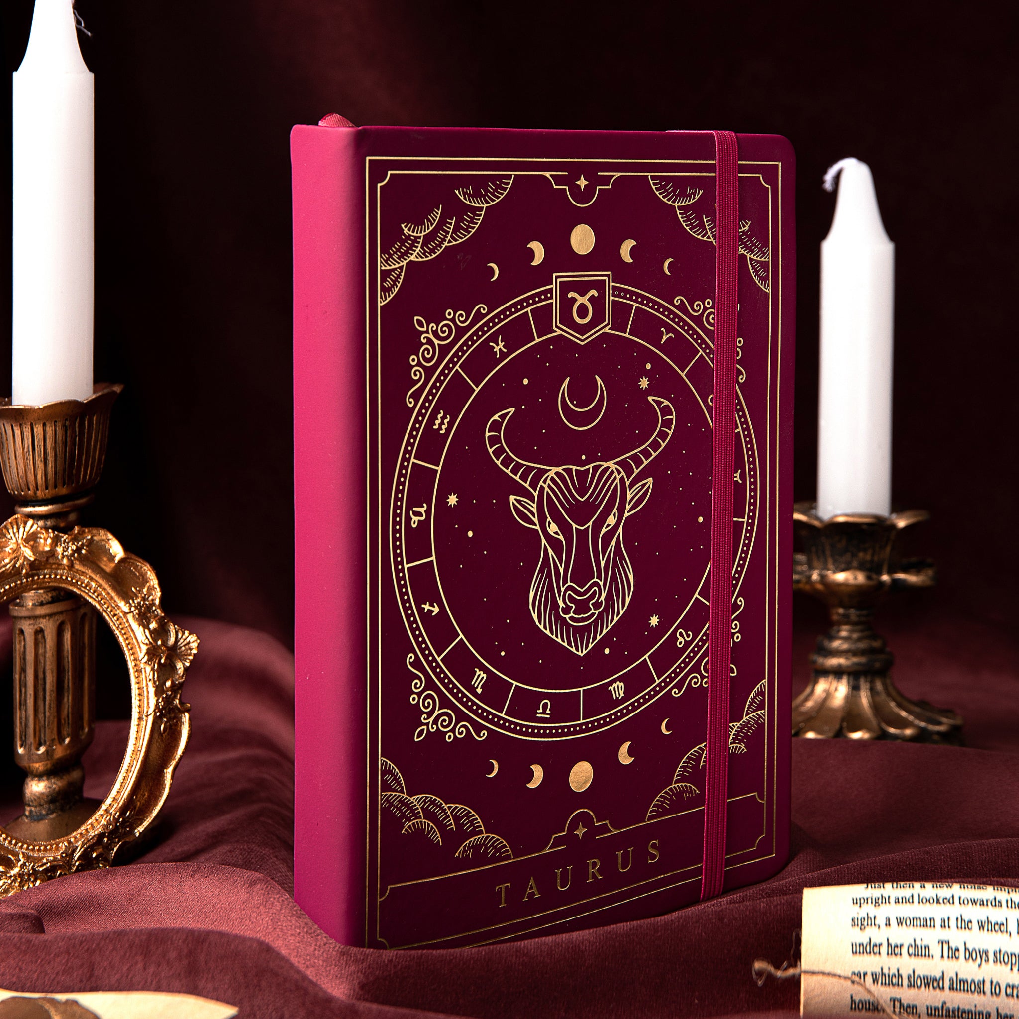 Leather Zodiac Constellation Bullet Journal - A5 - Dotted - Taurus