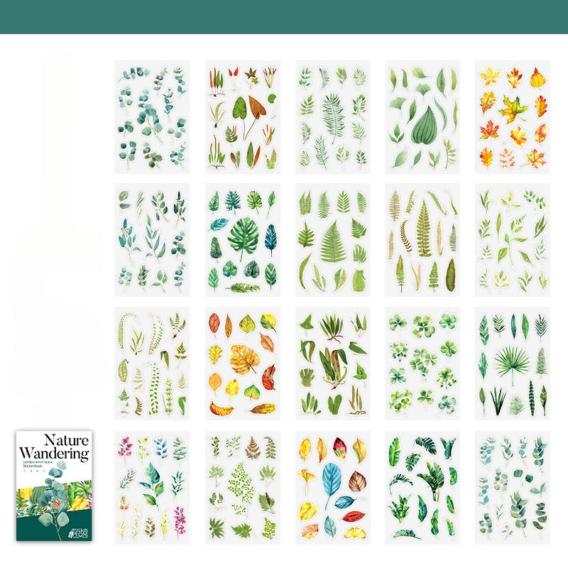 Nature Wandering Sticker Book - Plants - 20 Sheets