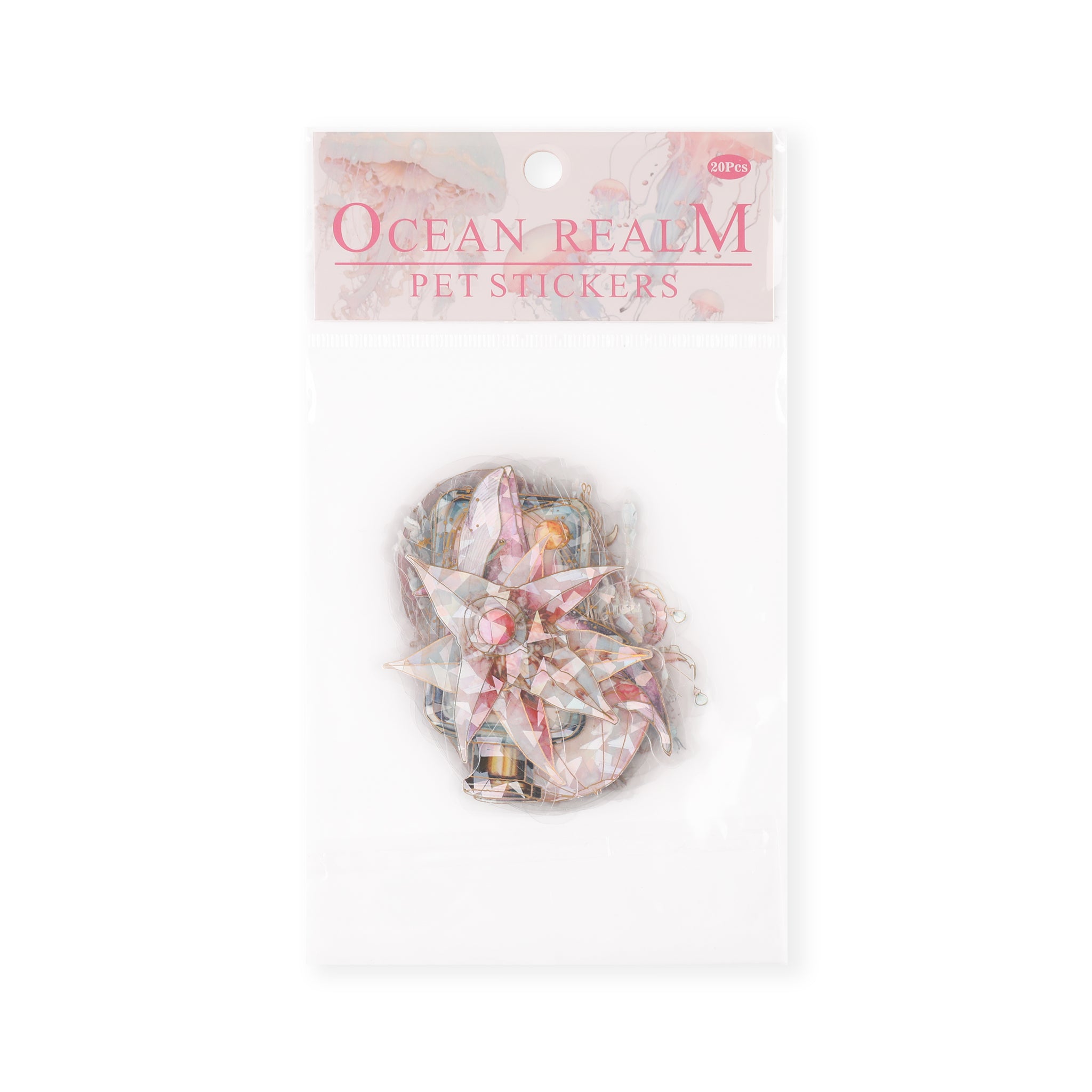 Ocean Realm Stickers - Pink - 20 Pcs