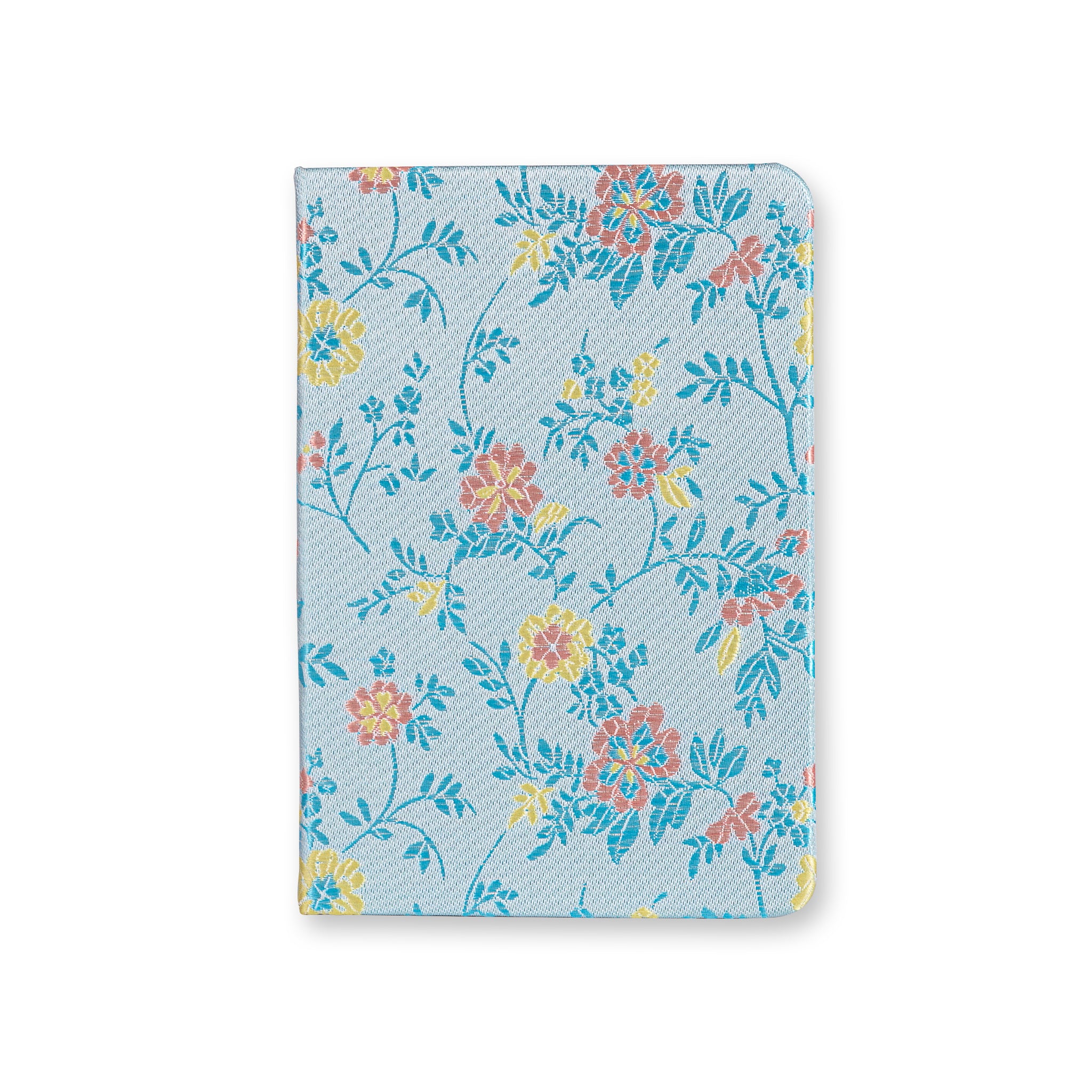 A6 Song Brocade Lined & Blank Notebook - Blue