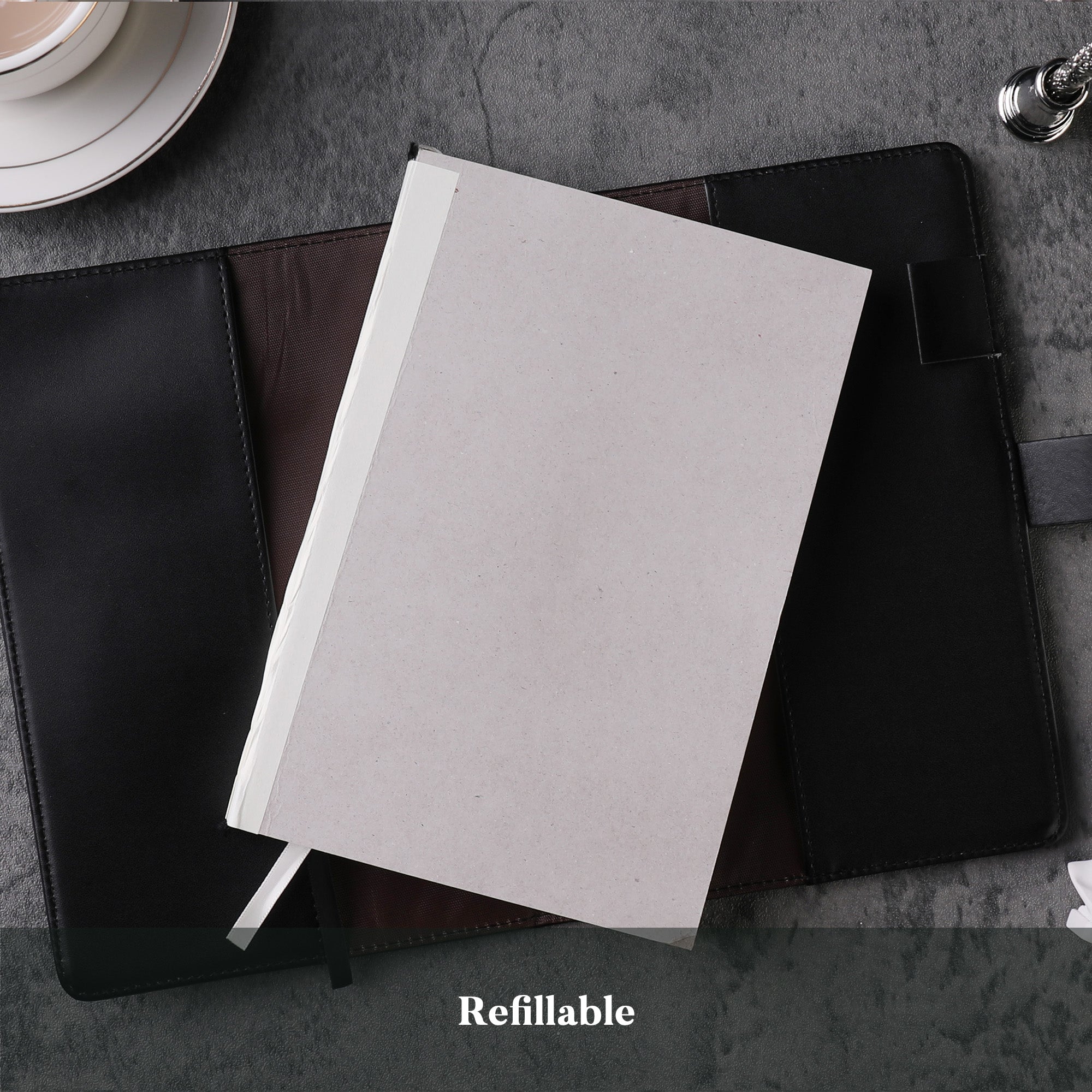 A5 Lined Sun Lock Journal - Black