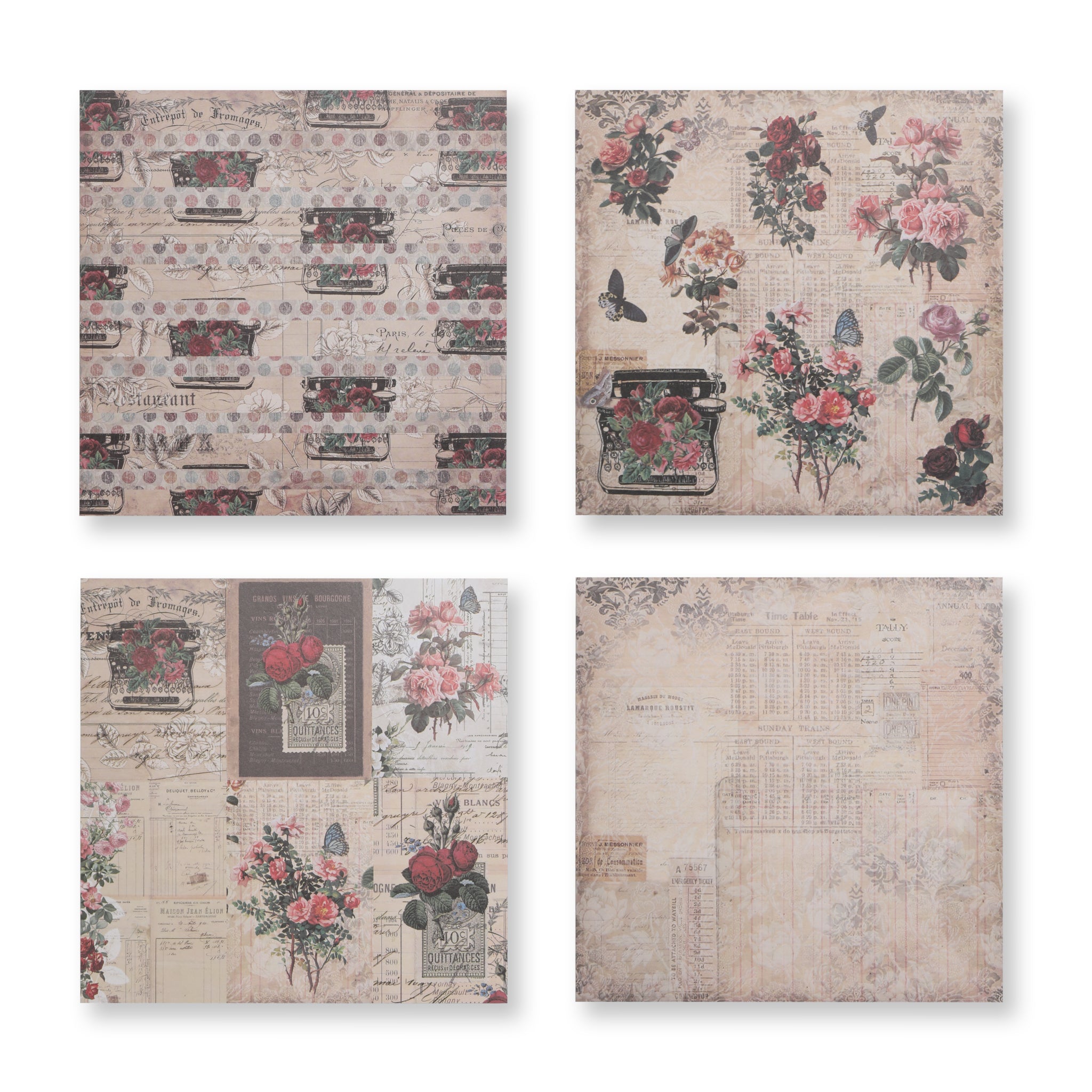 Vente En Gros Scrapbook Paper - 12 Sheets