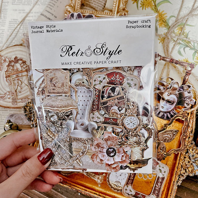 Vintage Palace Style Scrapbook Paper - 30 Pcs