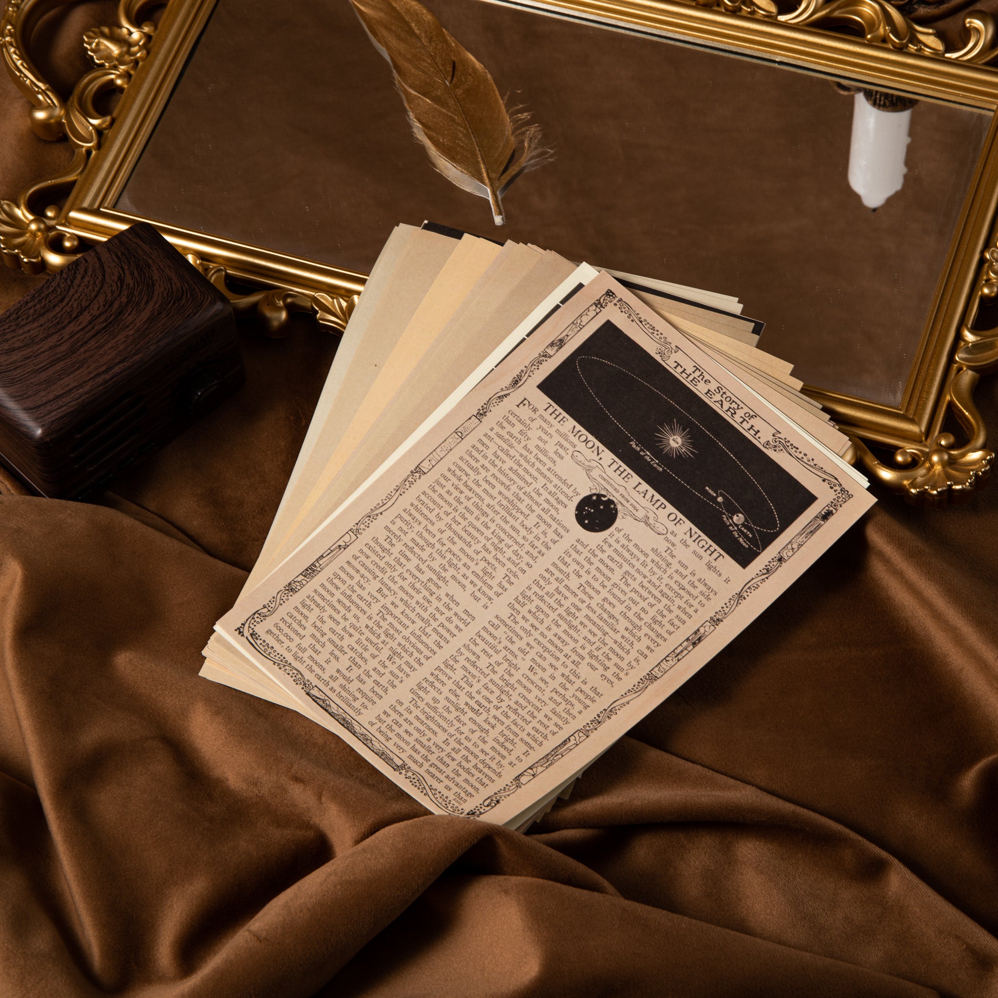 Vintage Scrapbook Paper Pad - Astronomy - 30 Sheets