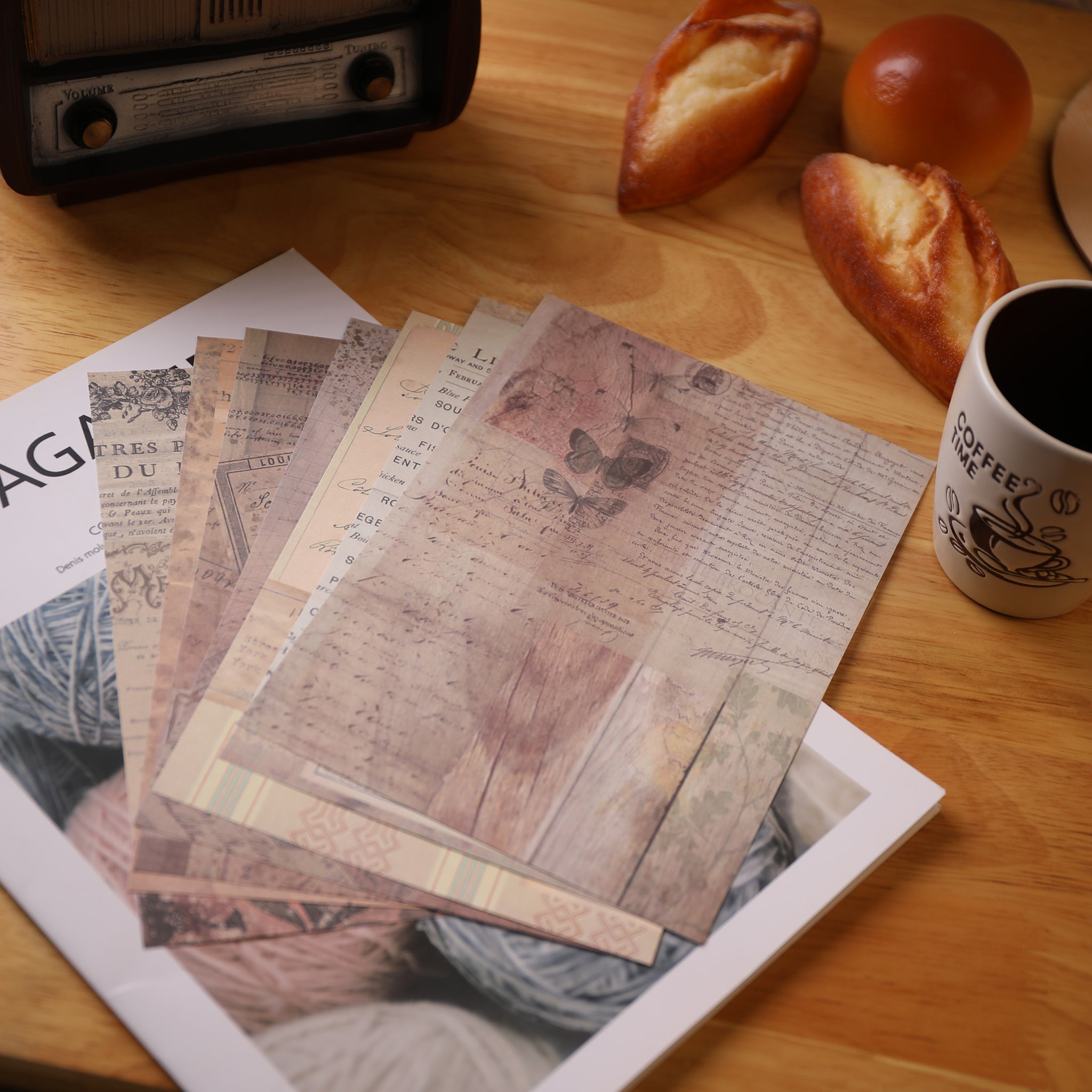 Vintage Scrapbook Paper Pad - Collage Journal - 30 Sheets