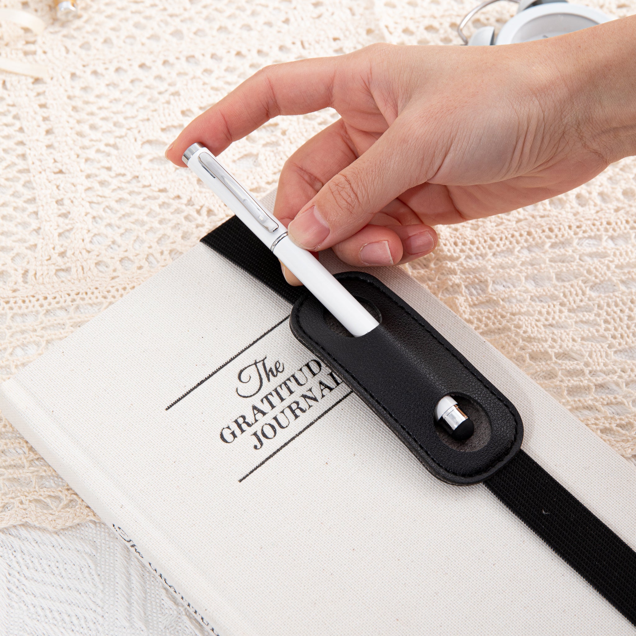 Elastic Band Pen Loop Holder - Black