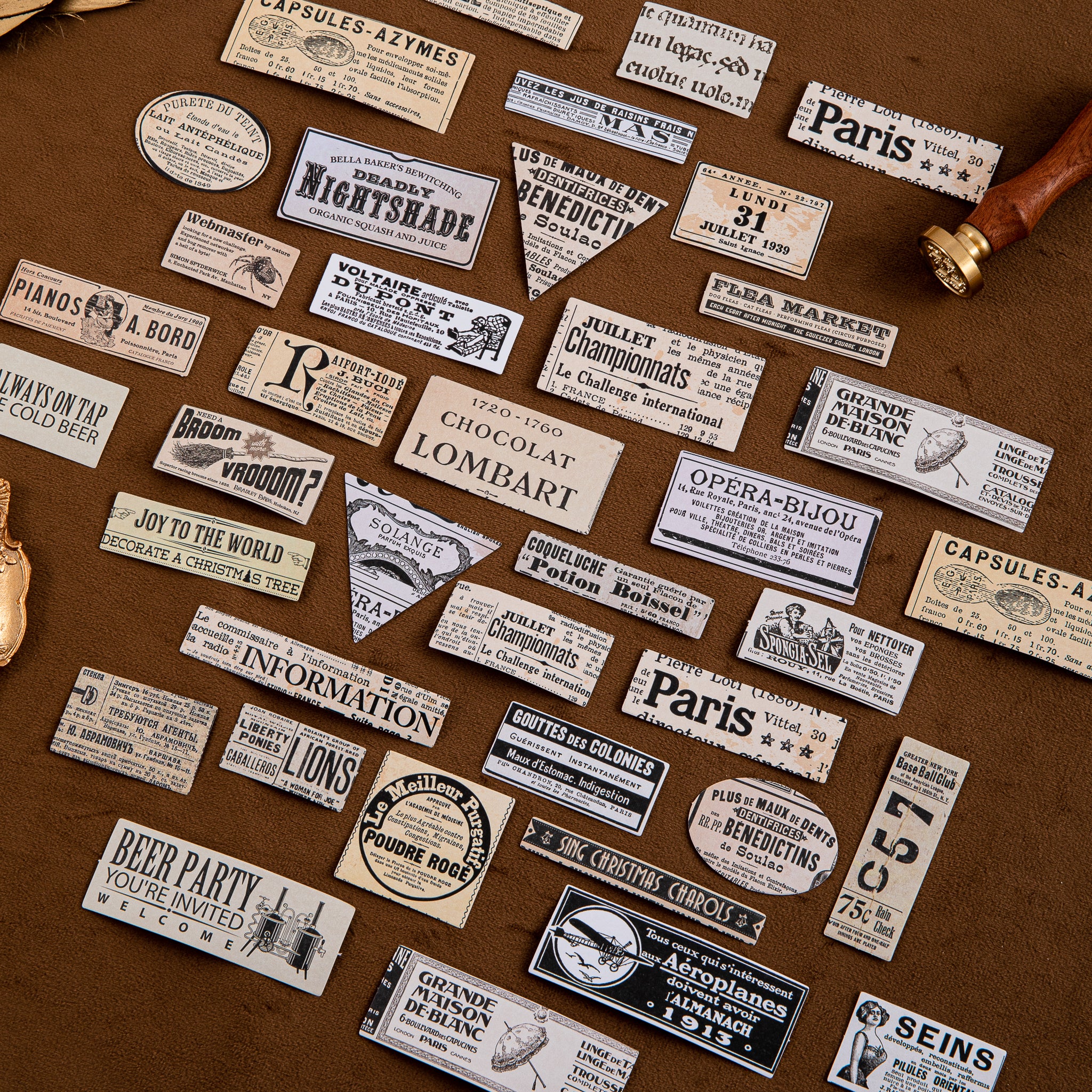 Premium Vintage Paper Stickers